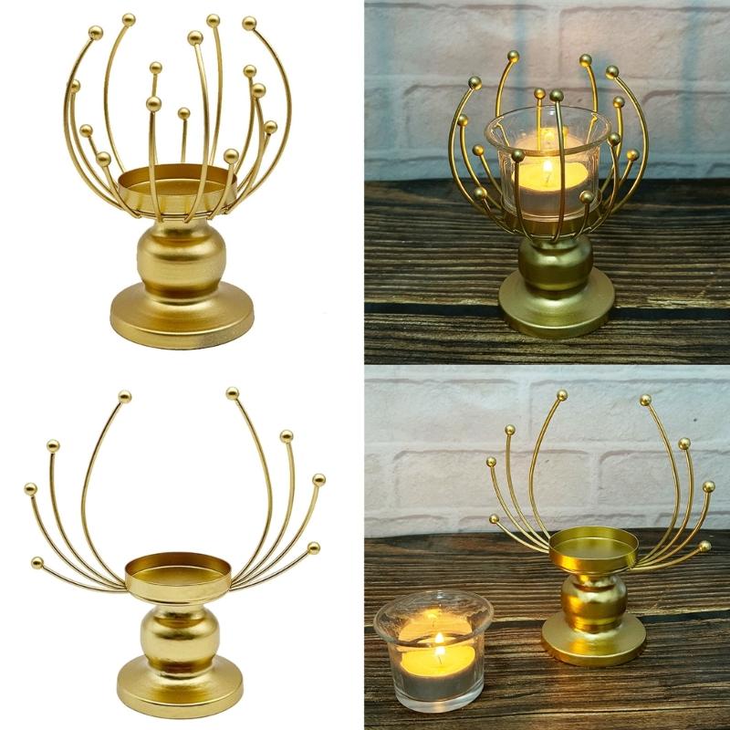 Wrought Iron Wedding Table Candlestick Decorations Home Candlelights Dinner Metal Candle Holder