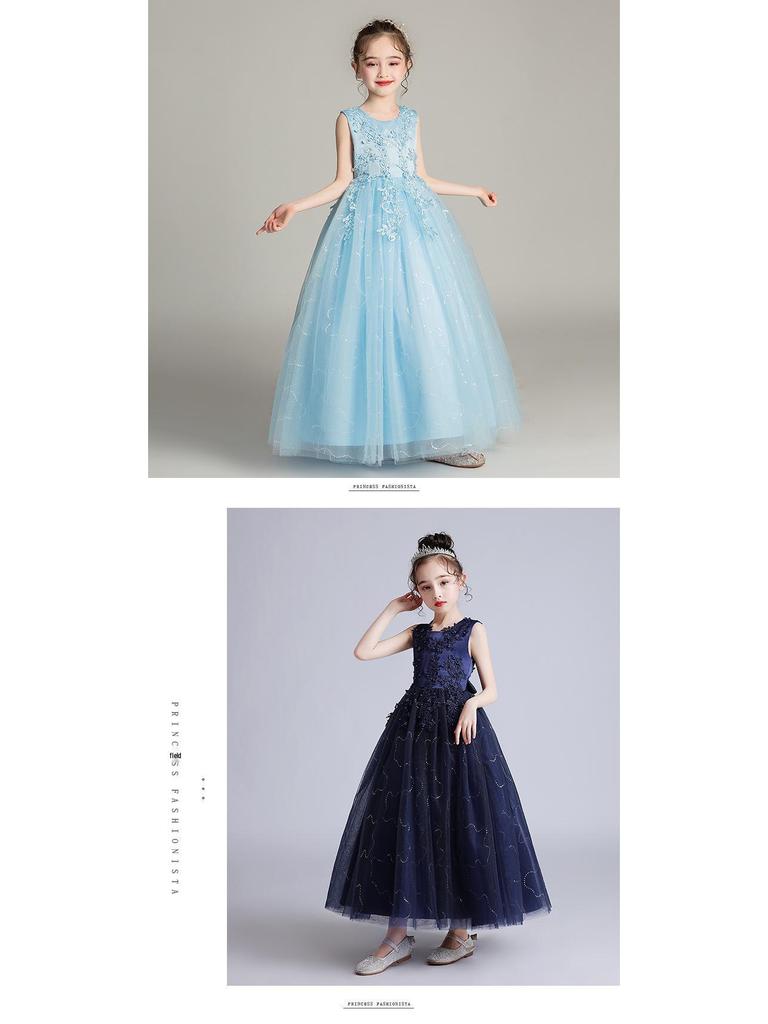 Girls' Puffy Princess Dress: Summer Flower Girl Gown for Weddings, Birthdays, and Performances