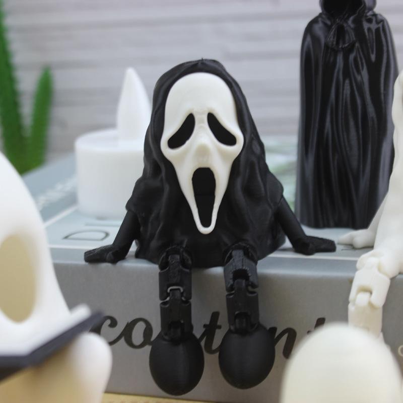 Halloween Home Decoration Choir Ghost Toy Pumpkin Man Faceless Cloak Male Mini Scene Model Ornament