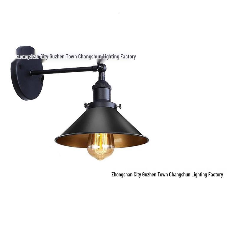 

Американська ретро люстра з кованого заліза з бездротовою зарядкою - Внутрішній настінний світильник для спальні та вітальні.