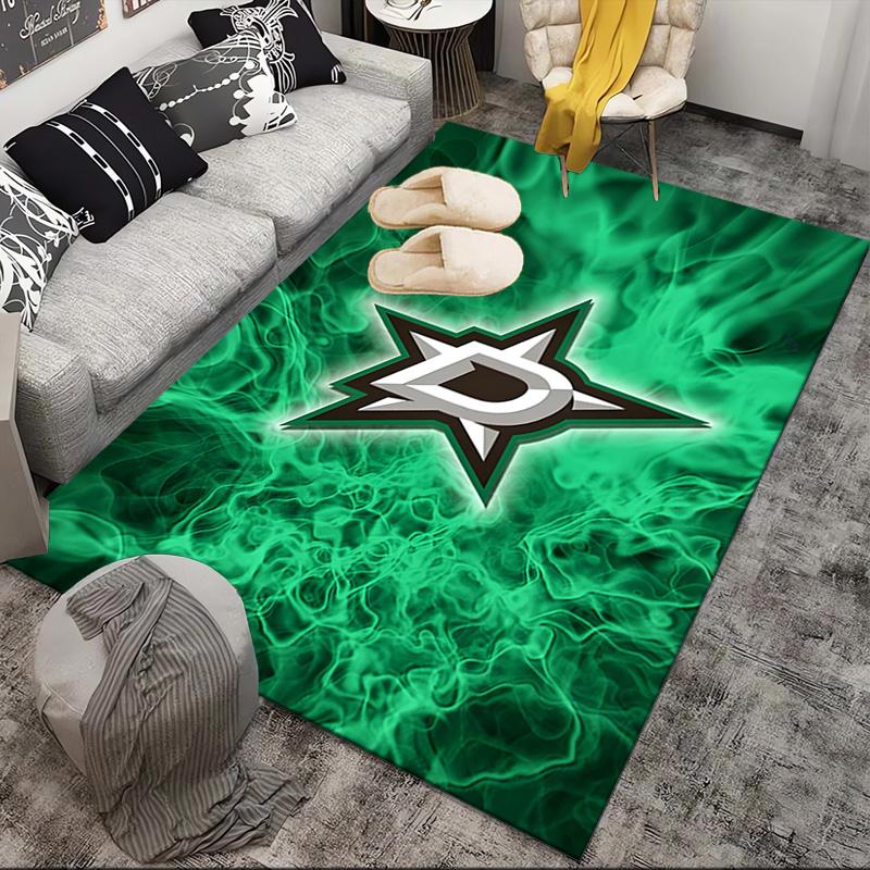 Dallas Hockey Team Area Rug Suitable for Indoor And Outdoor,Carpets for Kitchens, Homes, Offices, Living Rooms,Home Decor,Christmas Gift