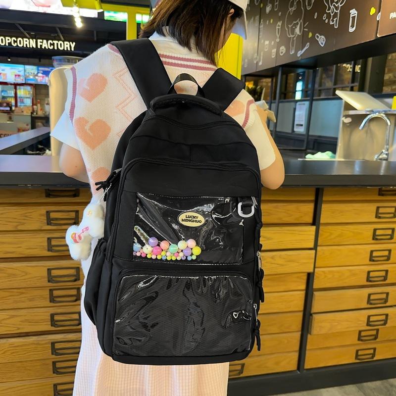 Schoolbag small food bar millet pain bag female student backpack two-dimensional peripheral uniform schoolbag female junior high school backpack