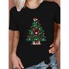 Cotton  Hot-selling Christmas, Happy New Year, Christmas Round-neck Short-sleeved T-shirts for Men  Women, Casual T-shirts