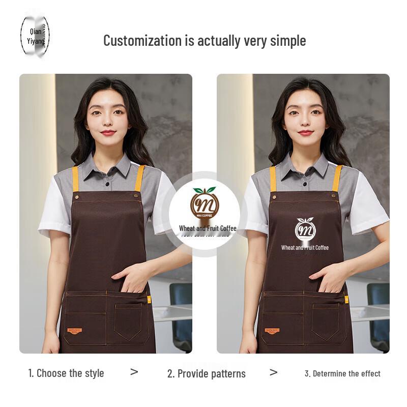 Unisex Waterproof Anti-Stain Kitchen Apron with H-Strap