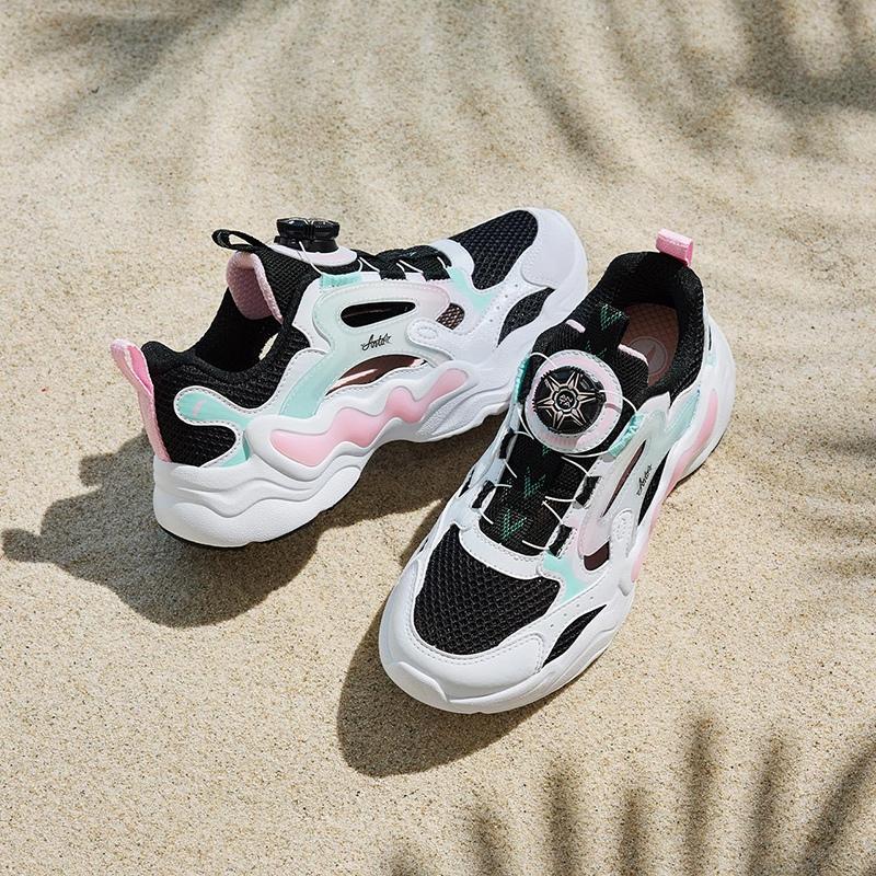 Anta Kids Cloud Escape Synthetic Leather Fabric Trendy Fashion Comfortable Versatile Hollow Cool Outdoor Sports Shoes Men Sneakers A322426910H