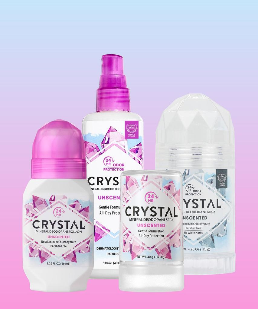 Unscented Assortment Set 66ml Roll-on 40g Mini Stick 120g Stick 118ml Spray