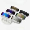 9PCS New Trends Y2K Sunglasses Women Men Fashion Punk Frameless Sun Glasses One-Piece Lenses Sports Goggle UV400