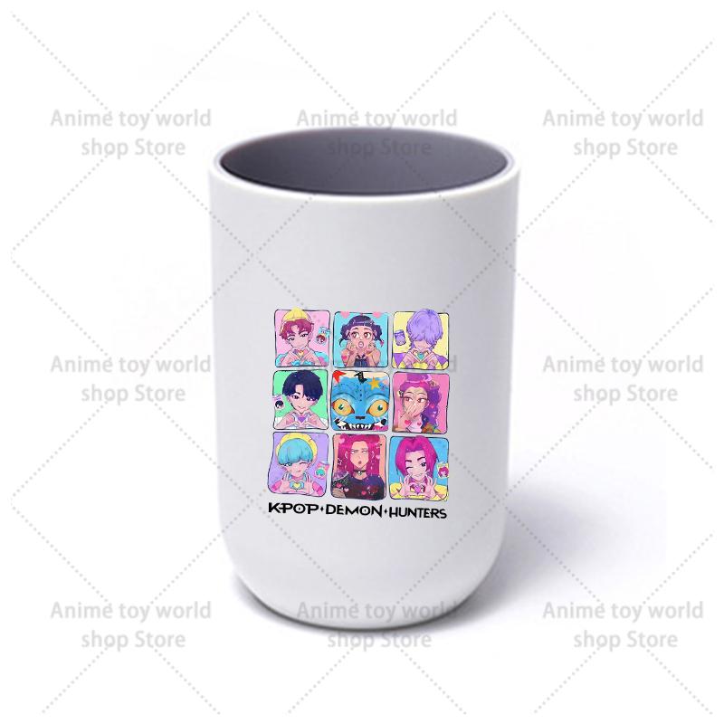 KPop Demon Hunters Hot Movies Water Cup Toothbrush Cup Cartoon Anime Mouthwash Cup Children's Water Cups Boy Girl Birthday Gifts