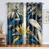 2pcs Peacock Pattern Curtain Decorative Window Drape Window Treatments For Bedroom Living Room Home Decoration Room Decoration