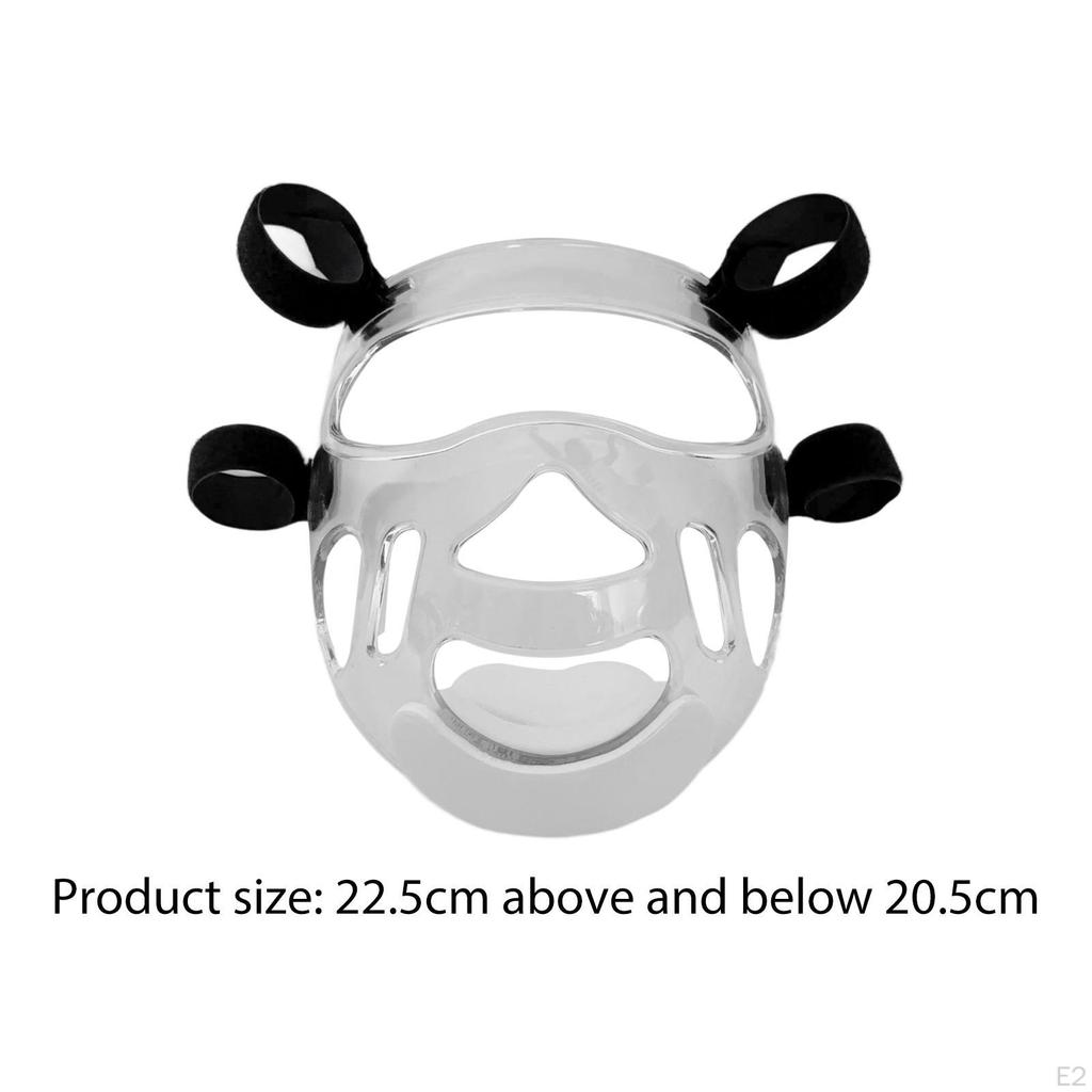 Clear Taekwondo Mask Face Guard Protector Portable Removable Full Shield Training for Men