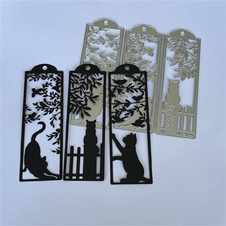 Window Kitten Cutting Dies Scrapbooking Stencils Carbon Steel Dies Cut Stencils for Card Making Photo Album Decoration