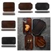 Solid Wood Snack Fruit Plate Household Fruit Dessert Tray Black Walnut Tea Tray  Kitchen Supplies