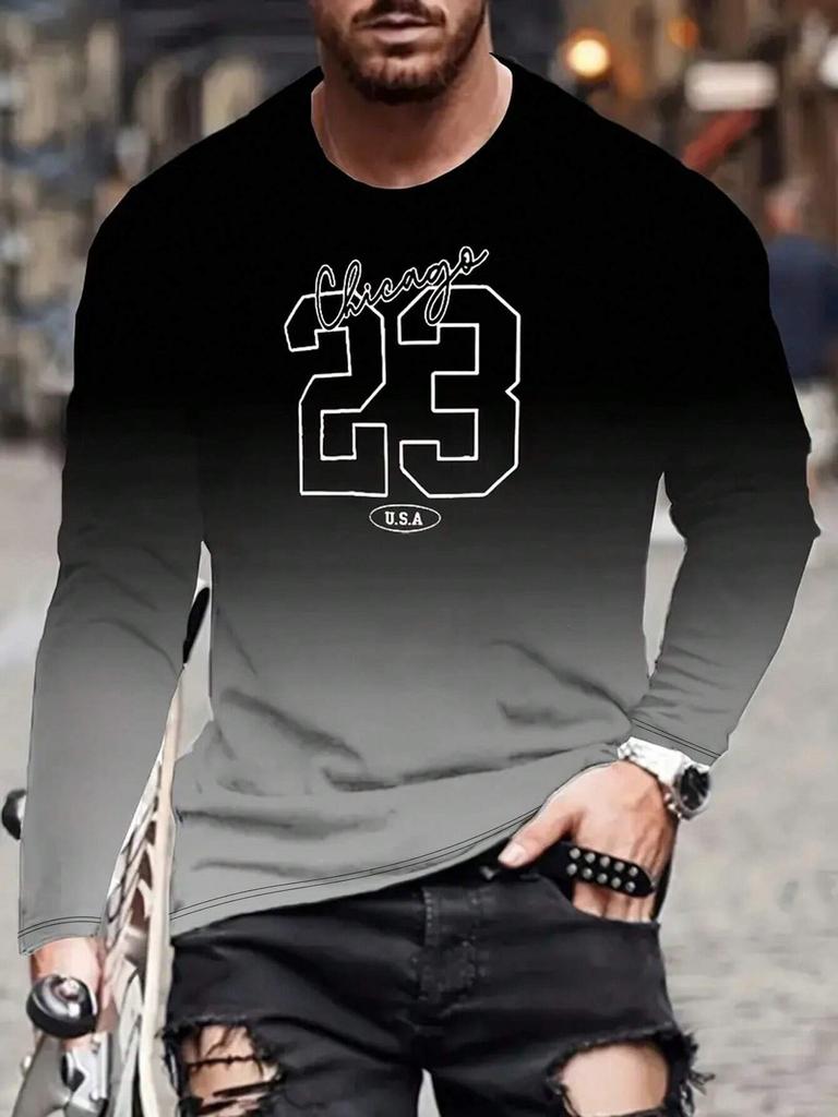Lässiges Essential! Gestreiftes Langarm-T-Shirt, Weiches Oberteil