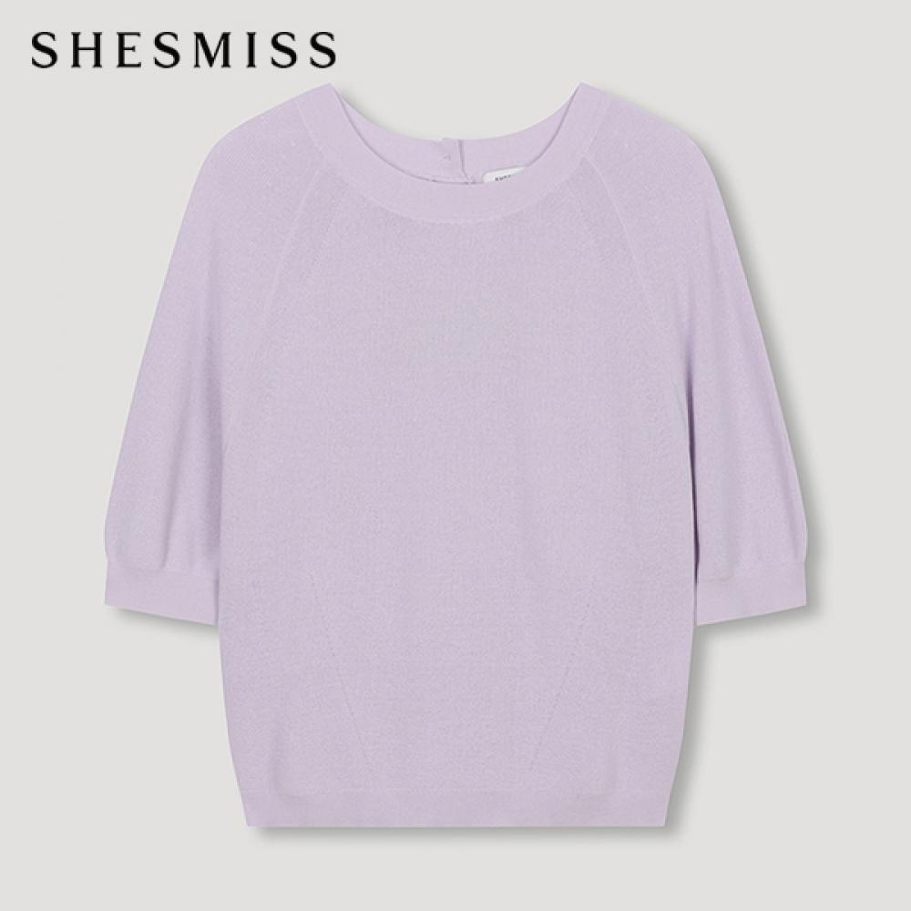 

She S miSS Back Button Point Knit Top SSkpon21180 Lv light violet/55