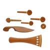 Jujube Wood Violin Accessory Set 4/4: Tailpiece, Endpin, Pegs, Chinrest