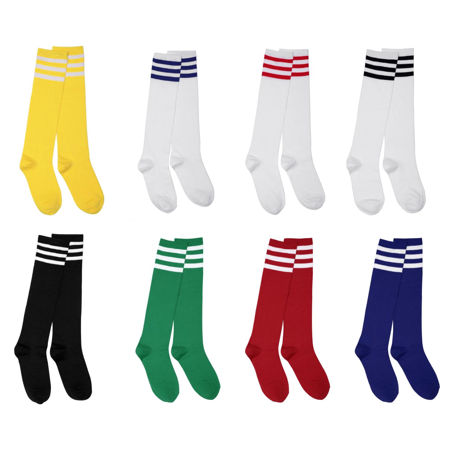 

Дамы Девушки Чирлидер Колледж Под Колено Носки Под Колено Длина Хлопчатобумажные Носки с 3 Полоски Длинные Носки Чулок Косплей