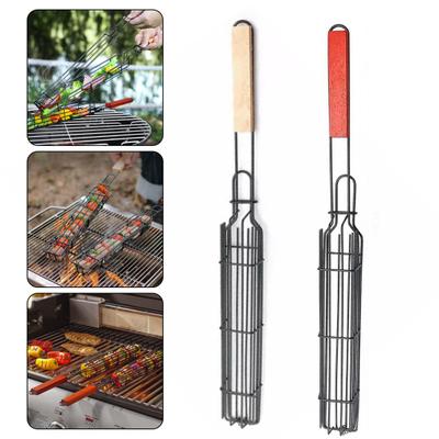 Barbecue Clip Stainless Steel with Lockable Grille Rust-Resistant Even Heat Distribution Mini Barbecue Tongs