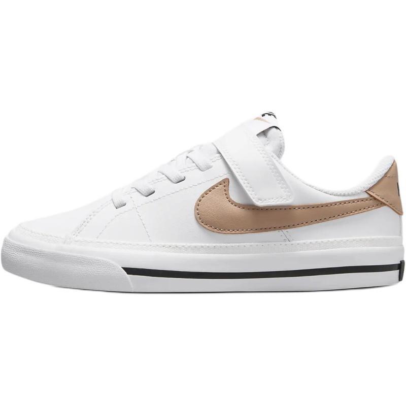Nike Court Legacy Anti Slip Wear Resistant Low Top Kids' Skateboarding Shoes White Children Aged 3 7 Years Old Sneakers DA5381-126