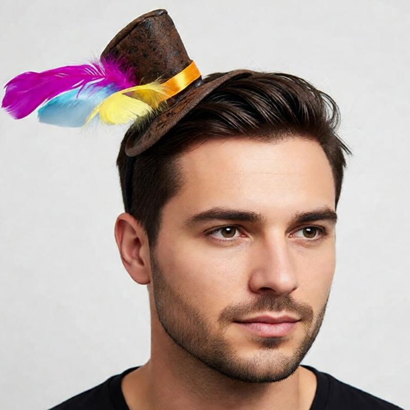 Cappelli Alti alla Moda Fasce per Capelli con Piccolo Cappello a Cilindro per Bambini e Adulti Raccolte Festiva Travestimento Cappello per Fotografia