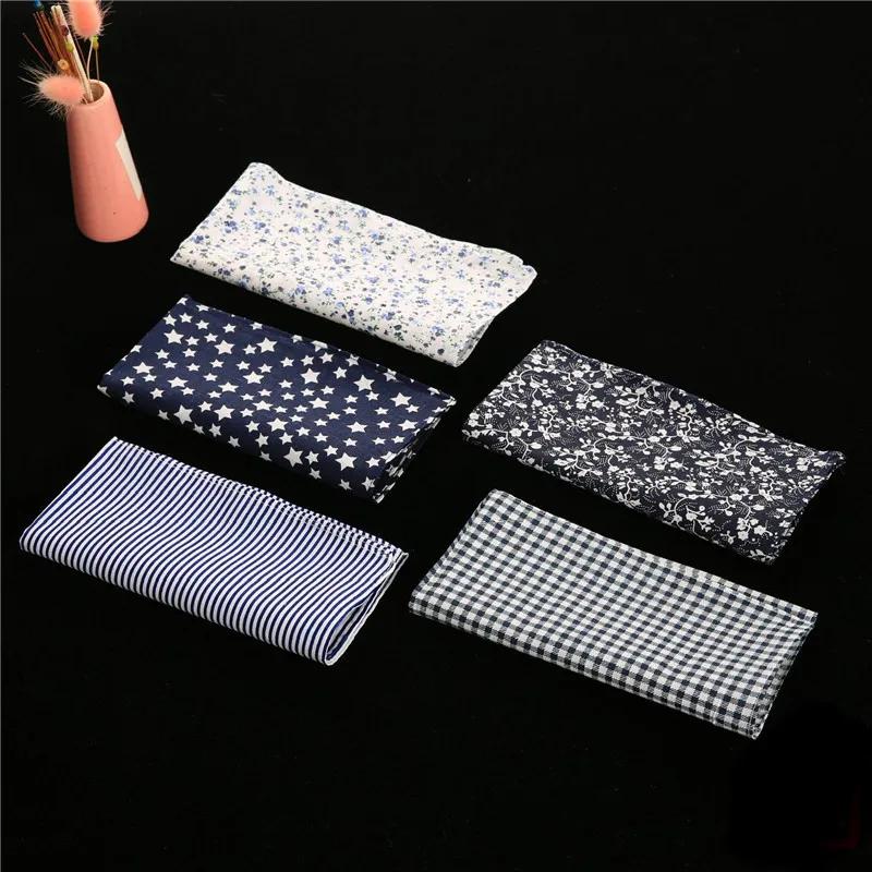 5Pcs 36x36cm 100% Cotton Flower Printed Women Handkerchiefs Soft Absorbent Sweat Square Towels Wedding Party Gift