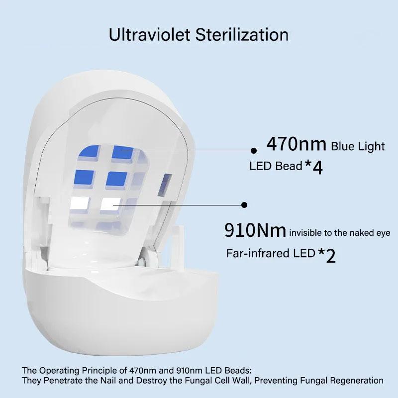 Portable Ultraviolet Nail Fungus Light Mini Phototherapy Lamp for Beauty and Health Nail Drying Device Personal Health Care