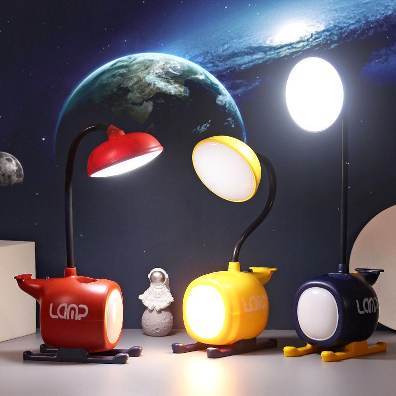 Bear Cartoon Study Lamp: Creative USB-Charged Night Light for Children's Bedroom or Bedside