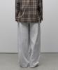 MUSINSA STANDARD Double Knit One-Pleat Wide Lounge Sweatpants [Melange Light Gray]
