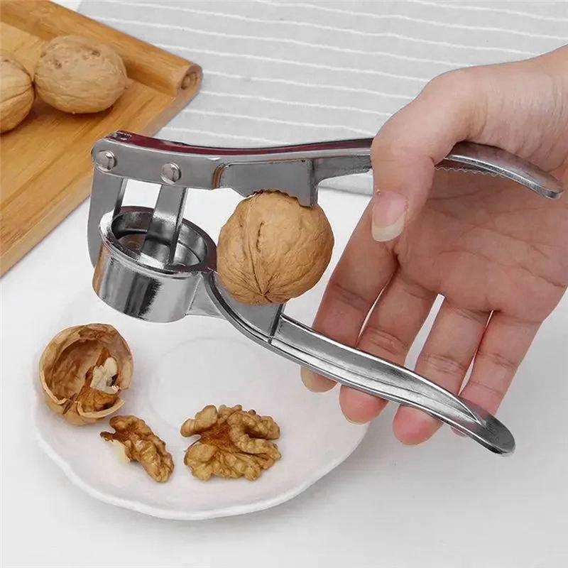 2Pcs Multi-Functional Garlic Press And Ginger Crusher Kitchen Tool Set серебряный