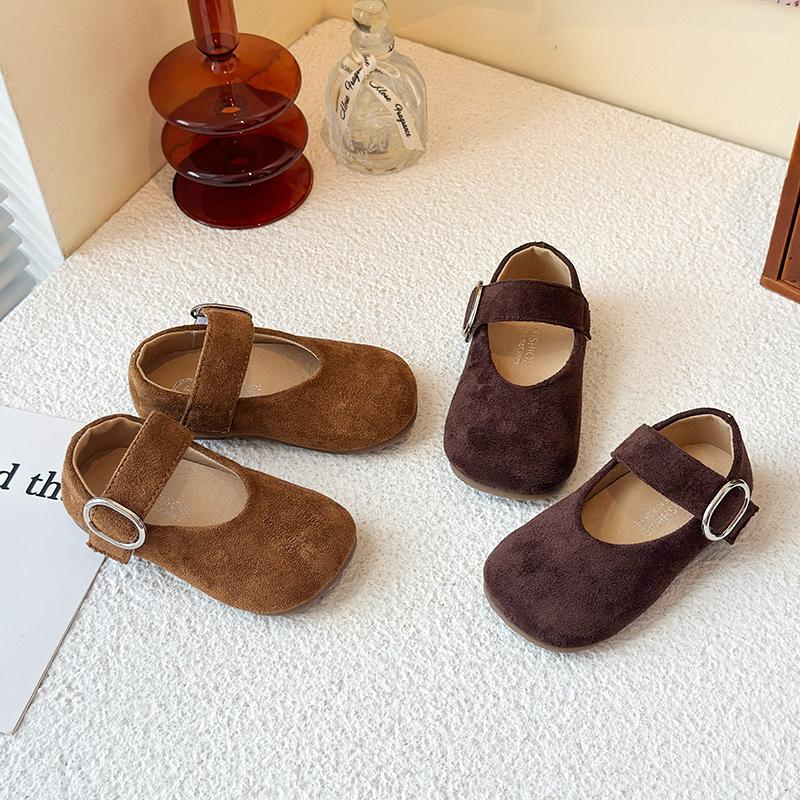 Autumn Leather Shoes Girls Solid Color Princess Shoes Soft Sole Birkenten Shoes Kids Shoes
