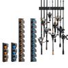 Multi-rod Capacity Fishing Rod Holder Wall Mounted Rack Non-slip Roller