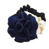 Women Big Rose Flower Pearl Rhinestone Hair Bands Girls Elastic Hair Rope Ring