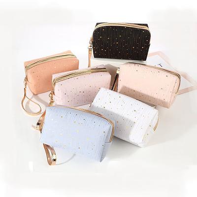 Trousse de rangement pour cosmétiques, motif étoile à cinq branches, fermeture éclair, simplicité, légère, fournitures de voyage, grande capacité, trousses de maquillage