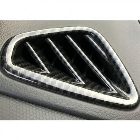 For Hyundai Kona 2018-2022 Carbon Fiber 2X Dashboard Air Vent Outlet Cover Trim
