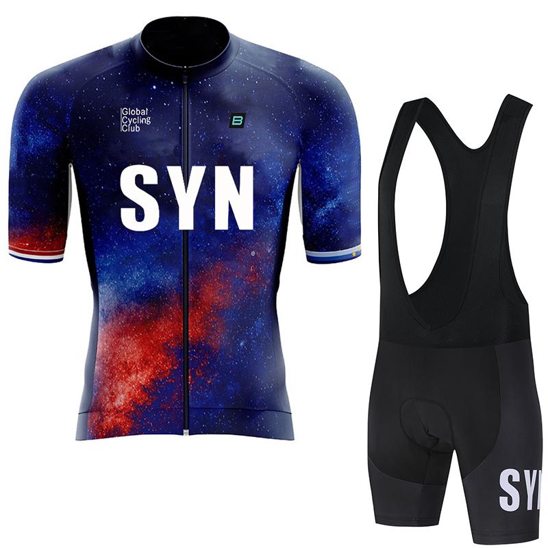 SYN Herren Radsportbekleidung Sommer Rennrad Trikot feuchtigkeitsableitend Radsport Set MTB Radsportbekleidung Radtrikot