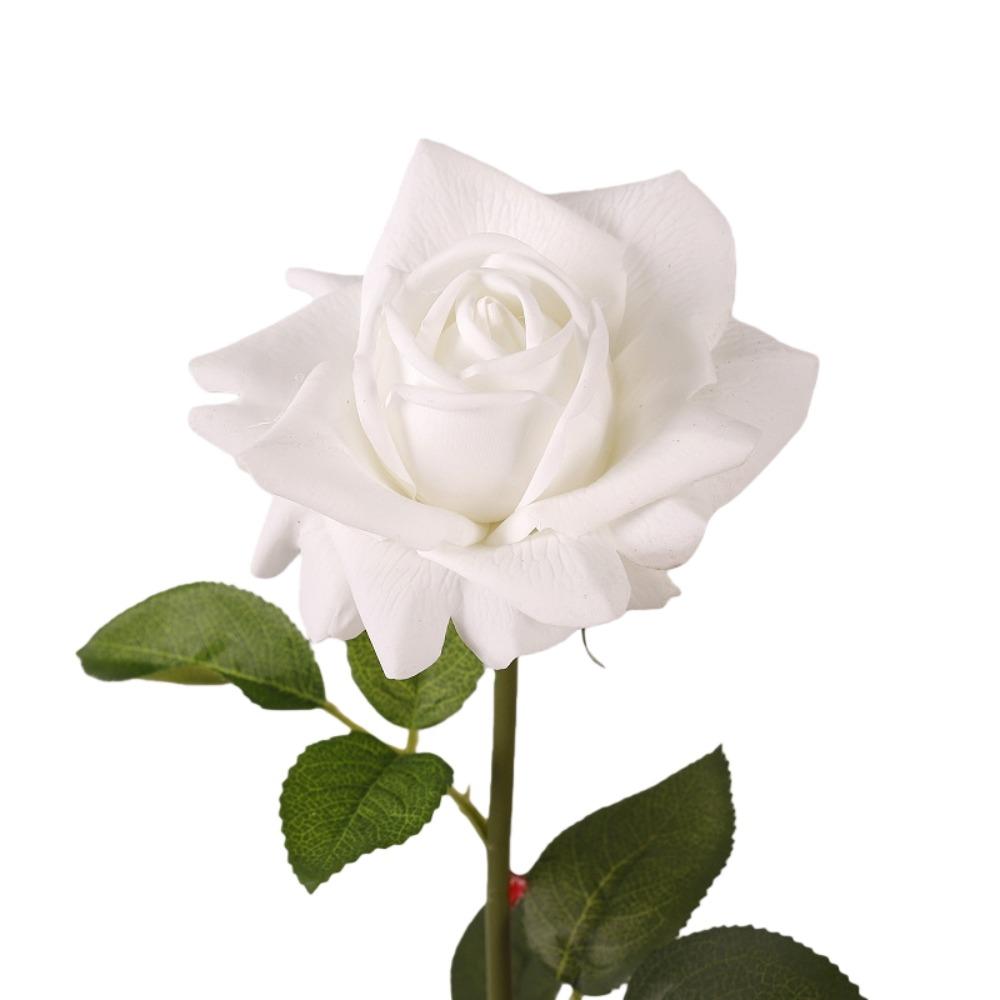Vase Decor Real Touch Artificial Rose Flower Handmade Artificial Faux Rose Branch Realistic 73cm Fake Flower Wedding Party