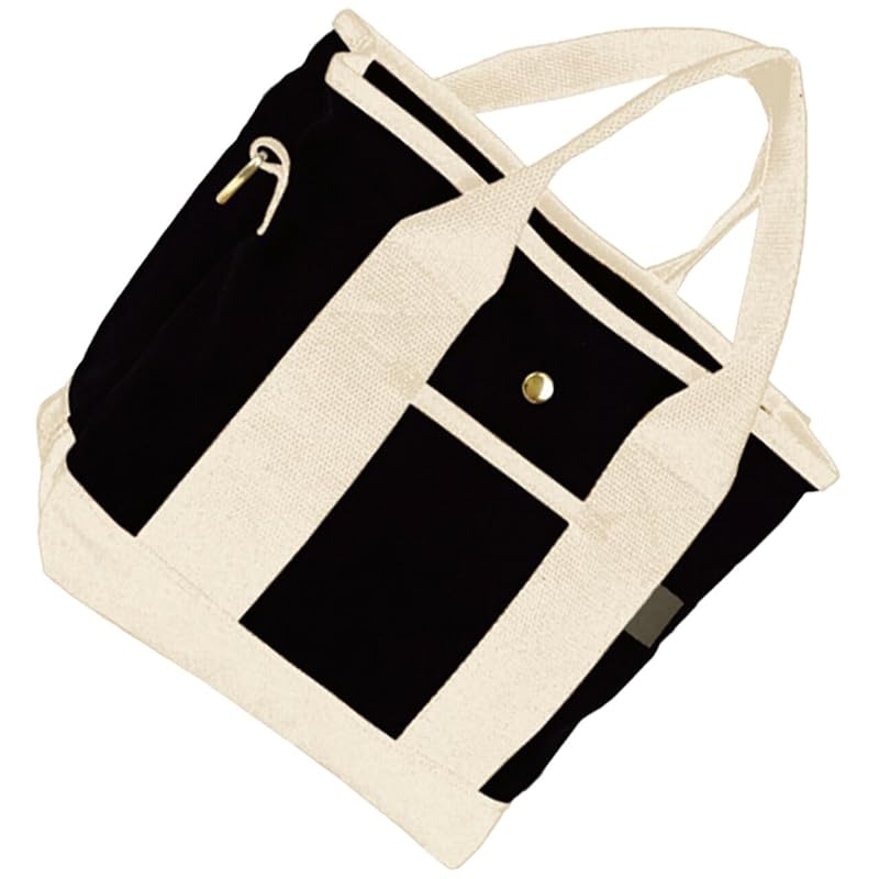 

[Alto Rose] black white tote bag shoulder bag 2way ladies partition storage canvas crossbody bag crossbody bag large capacity With gusset mini mom bag