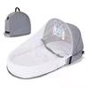 Crib Newborn Baby Bionic Isolation Bed Anti-mosquito Folding Bed In Bed Convenient Outdoor Travel Bed Wholesale Gray
