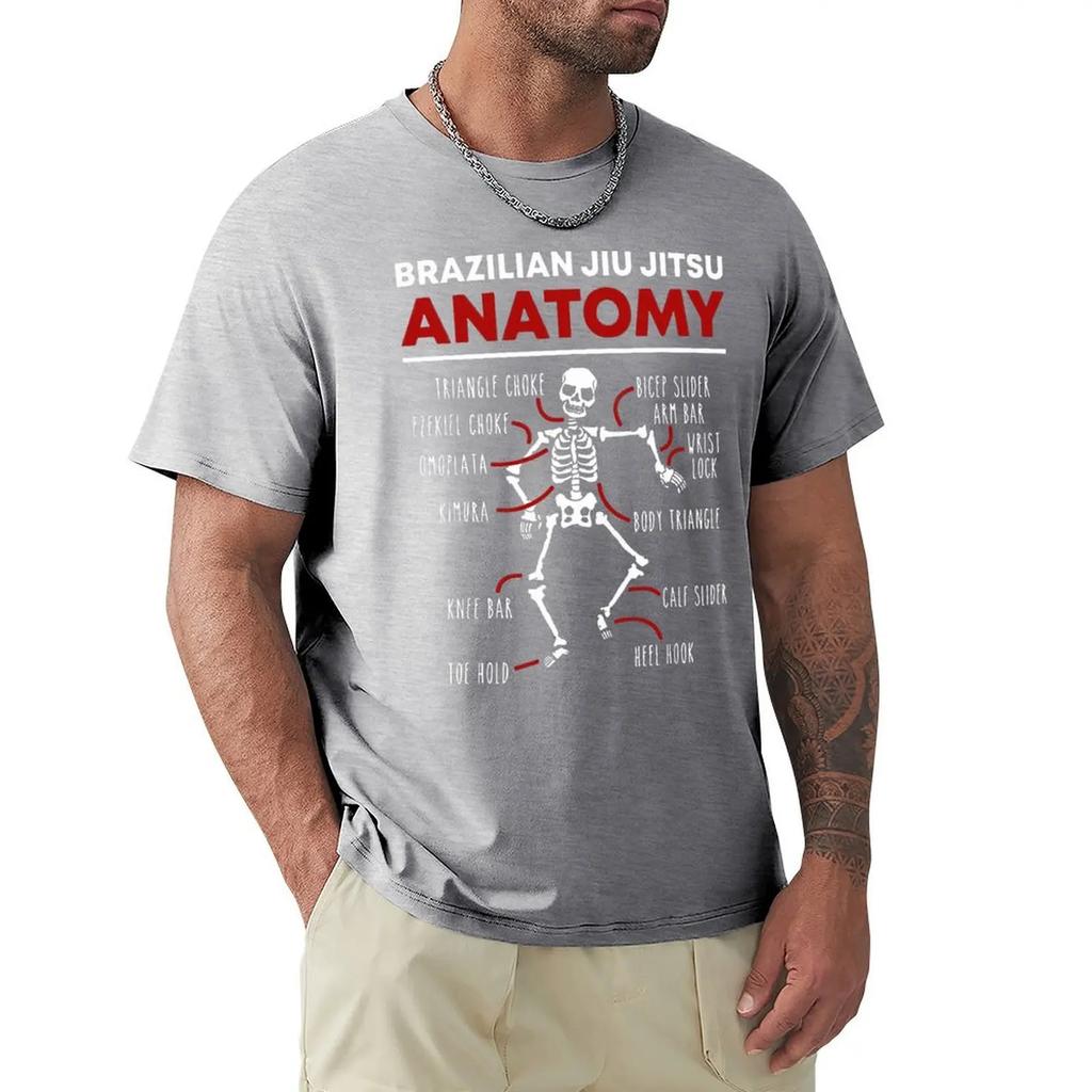 Brazilian Jiu Jitsu Anatomy Skeleton Funny Martial Arts T Shirts Graphic Streetwear Short Sleeve Harajuku Hip Hop T-shirt