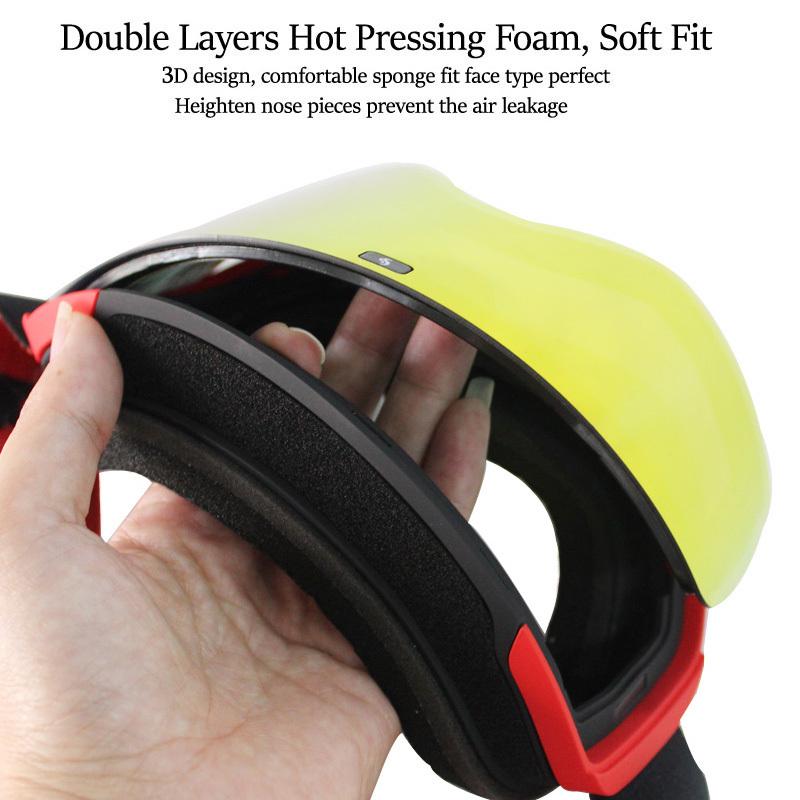 2023 New Double Layer Magnetic Ski Goggles Polarized Lens Skiing Anti-fog UV400 Snowboard Goggles Men Women Ski Glasses Eyewear