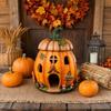 Resin Pumpkin Birdhouse Ornament for Halloween Decoration