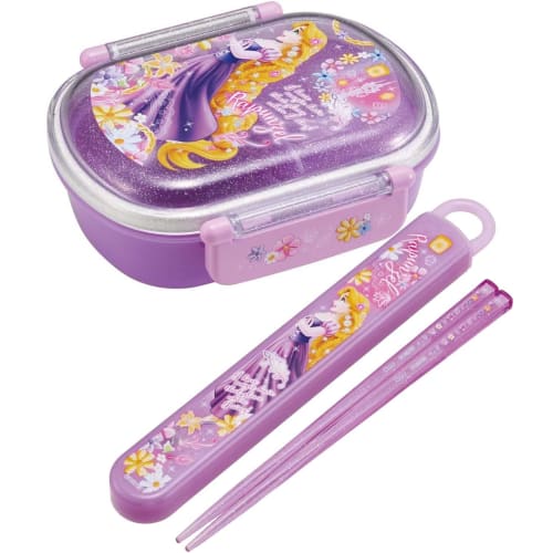 Skater Children's Lunch Box, 1 Tier, 360ml, Fluffy Dome Shape, Disney Rapunzel on the Tower 24, Antibacterial, For Children, Made in Japan QAF2BAAG-A