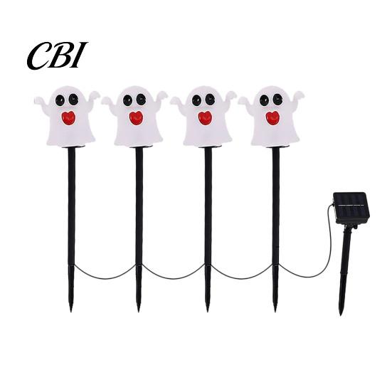 Solar Powered Path Lights Halloween Pumpkin Light, Ghost Garden Stake Waterproof Stakes LED Pathway Light for Yard Patio Lawn Decor Decorations