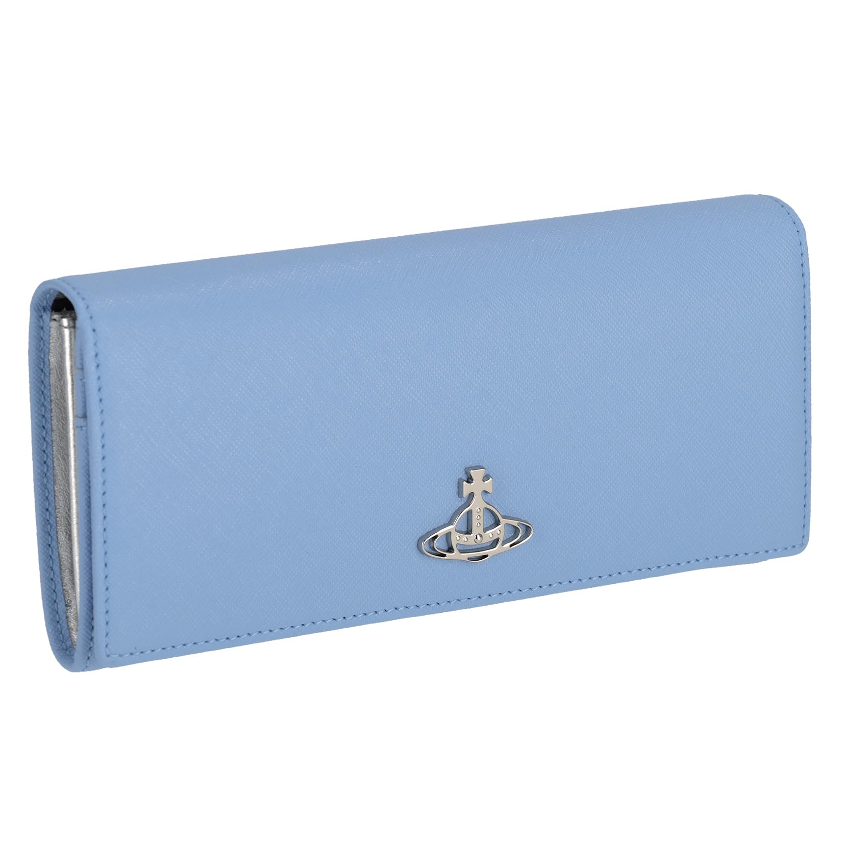 Vivienne Westwood SAFFIANO Long Wallet (51120005) in Light Blue, Women s [Used]