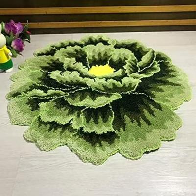 Tapis de sol floral duveteux Tapis de bain pivoine en peluche avec envers antidérapant Lavable Tapis de salon en forme de fleur pour salle de bain chambre d'enfant chambre à coucher cuisine