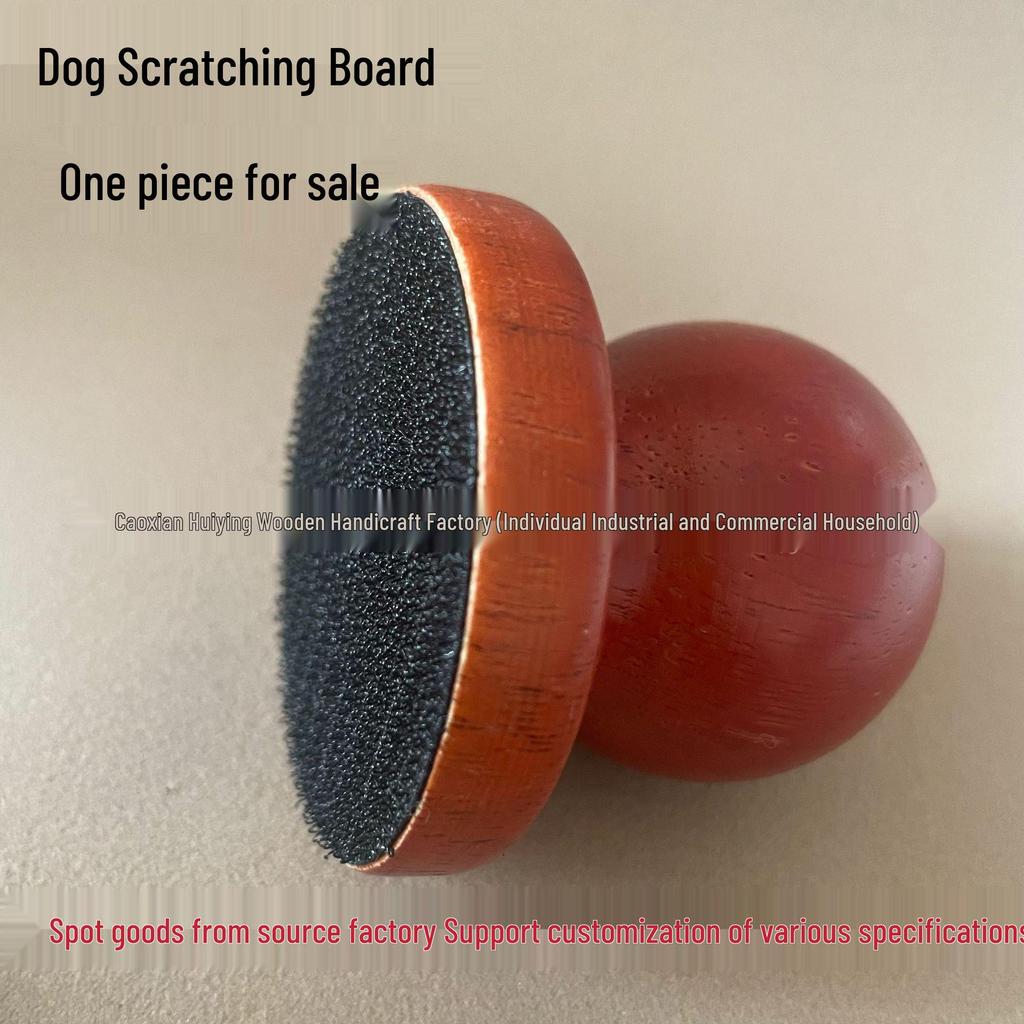 Detachable Wooden Pet Nail Grinding Board - Round Dog Foot Scraper & Grinder