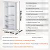 Media Storage Cabinet 5 Layers Adjustable DVD Shelves Holds 240 CDs White