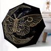 1pc Moon Moth Automatic Open/close Folding Compact Umbrella, 8-Rib Sturdy Canopy, Lightweight Portable, Everyday Use, Gift, Outdoor Umbrella, Travel E