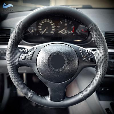 Pentru BMW Seria 3 5 M Sport M3 E46 M5 E39 525i 530i Accesorii Interioare Auto Husa din Piele Împletită pentru Volan Finisaj cusut manual