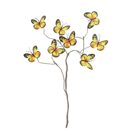 Artificial Butterfly Branches Simulation Stems with 8 Fake Butterflies for Vase Filler DIY Bouquets Home Office Table Decor