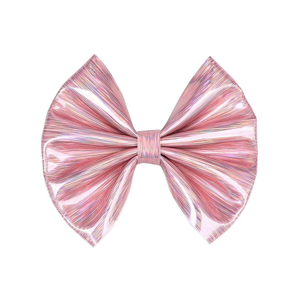 4,7 Zoll PU Gold Metallic Haarspange für Mädchen Haarschleifen Niedliche Kinder Haarspange Handgefertigter Kopfschmuck Kinder Haaraccessoires